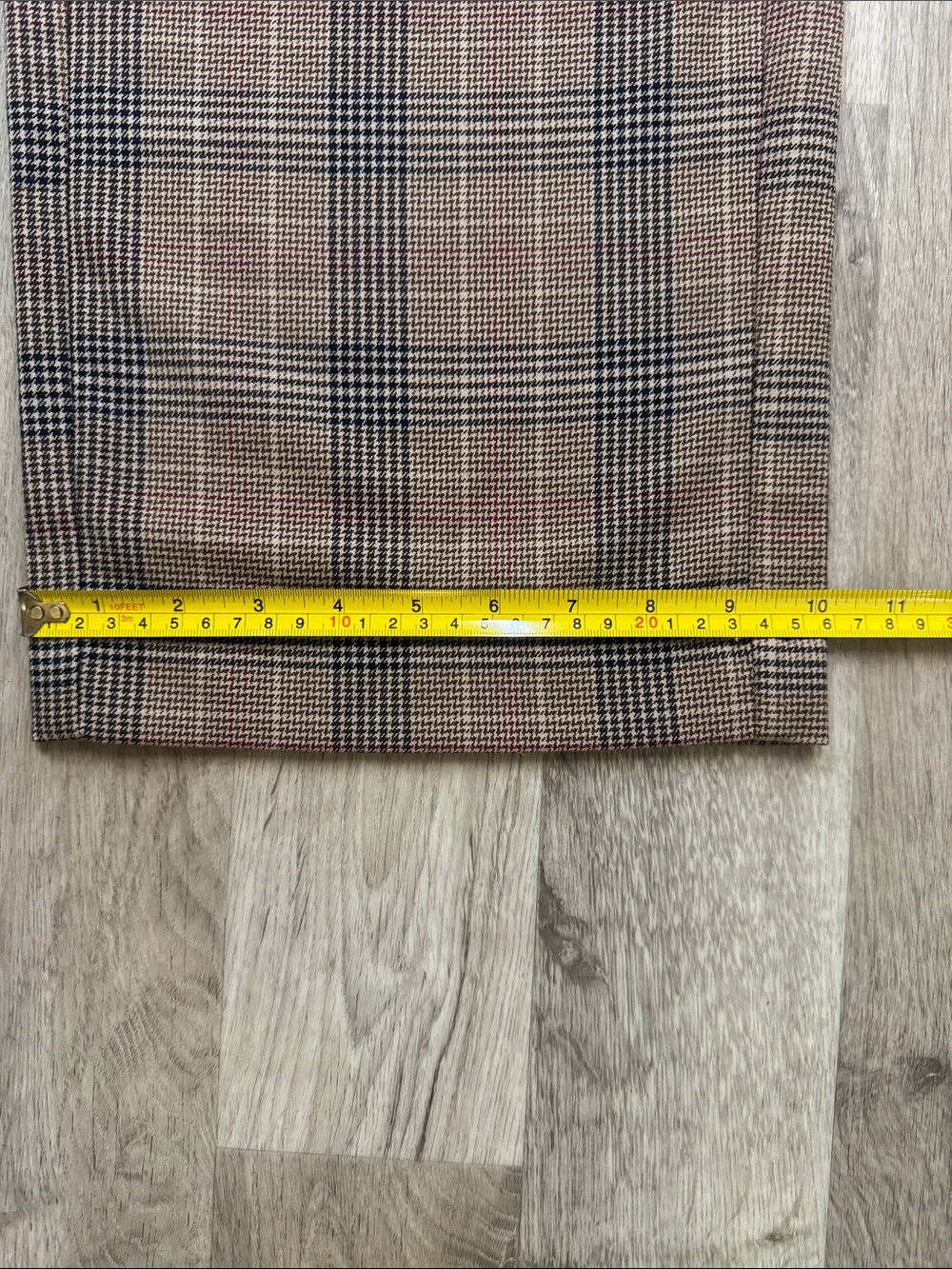 Old Navy Brown Plaid Taylor Wide Leg Trouser Dress Pants with Black Check. SizeL - Picture 12 of 13